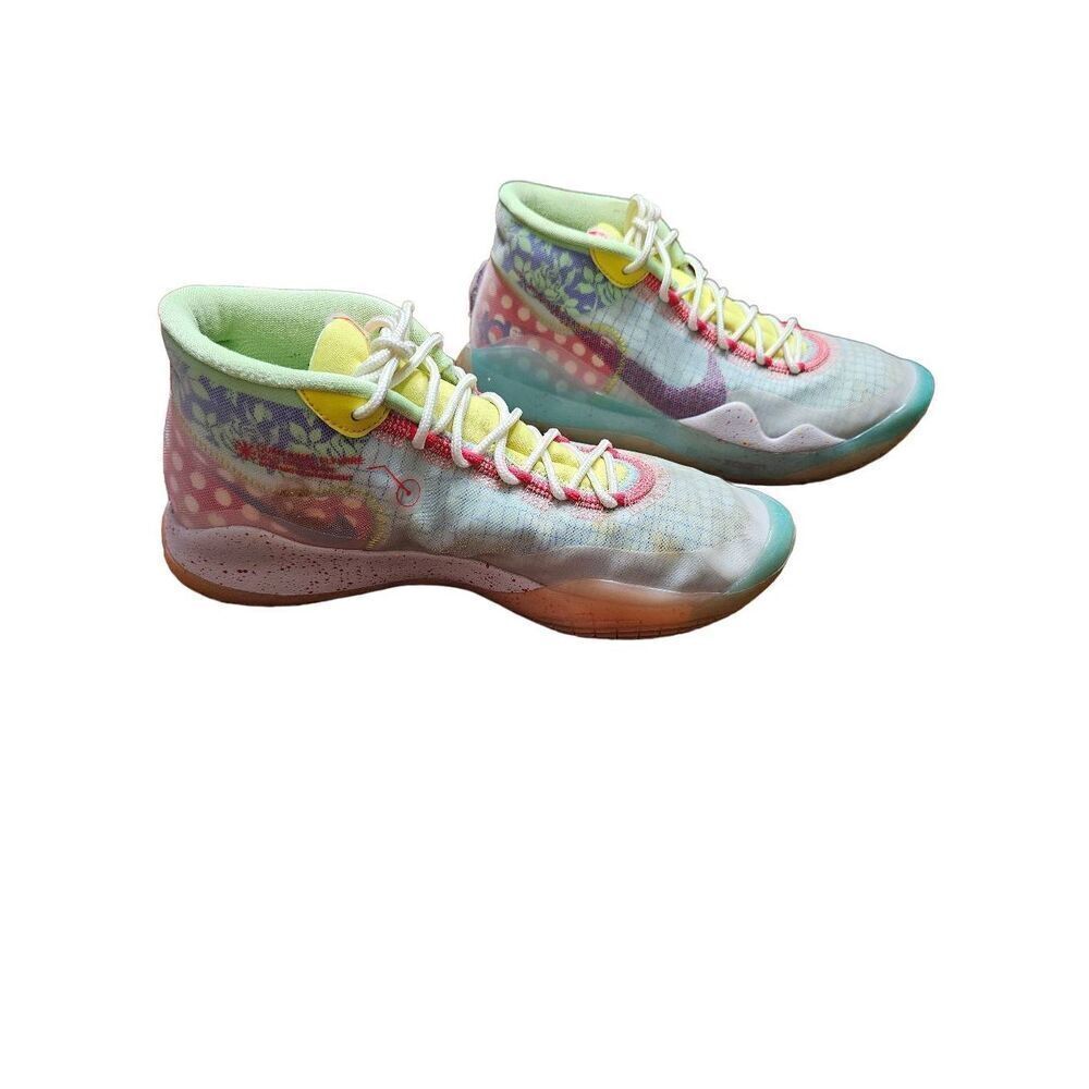Nike Zoom KD 12 Peach Jam 2019 Teal Tint Basketball CK1195 300 Mens 8 EUC